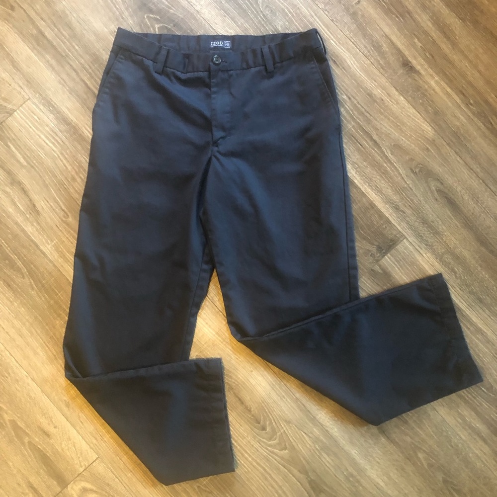 IZOD Navy Blue 100% cotton dress pants W34 L32